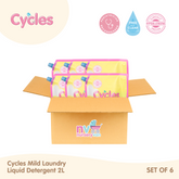 Cycles Mild Laundry Baby Liquid Detergent 2 Liters Set of 6